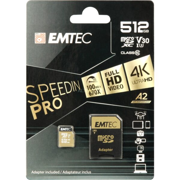 Emtec SpeedIN PRO 512 GB microSDXC