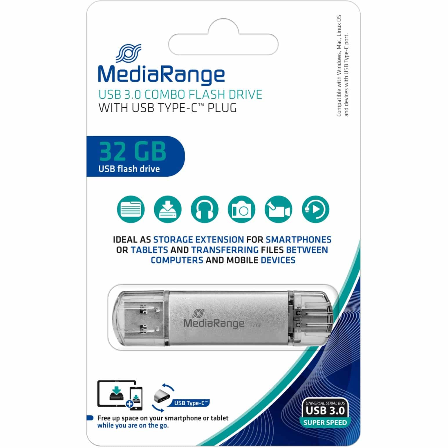 MediaRange Kombo-Speicherstick 32 GB